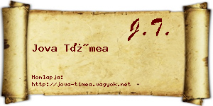 Jova Tímea névjegykártya
