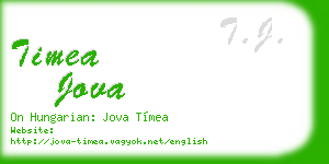timea jova business card